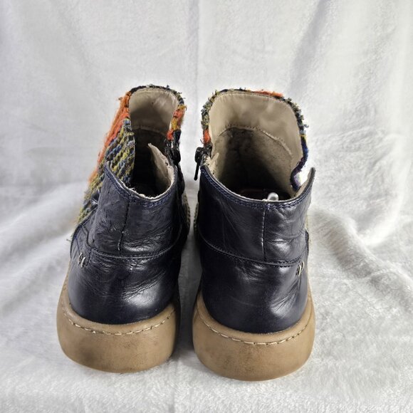 Josef Seibel Dark Navy Blue Leather Ankle Booties US Women's Size 8 - Picture 4 of 10